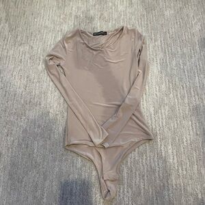Beige pretty little thing bodysuit